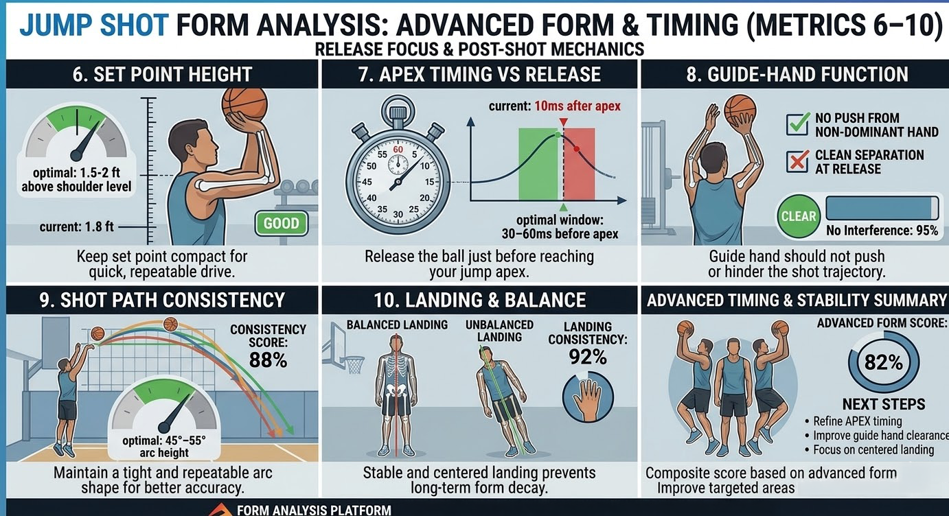 Last five hoops shot analysis metrics